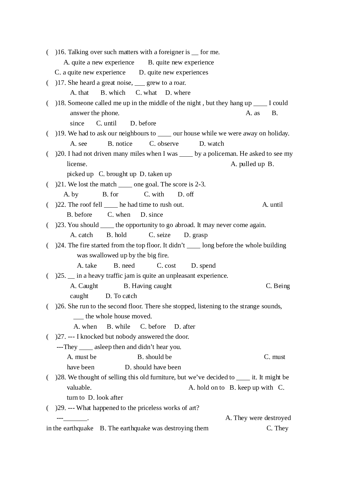 unit4unforgettableexperiences(单选）.doc 第2页