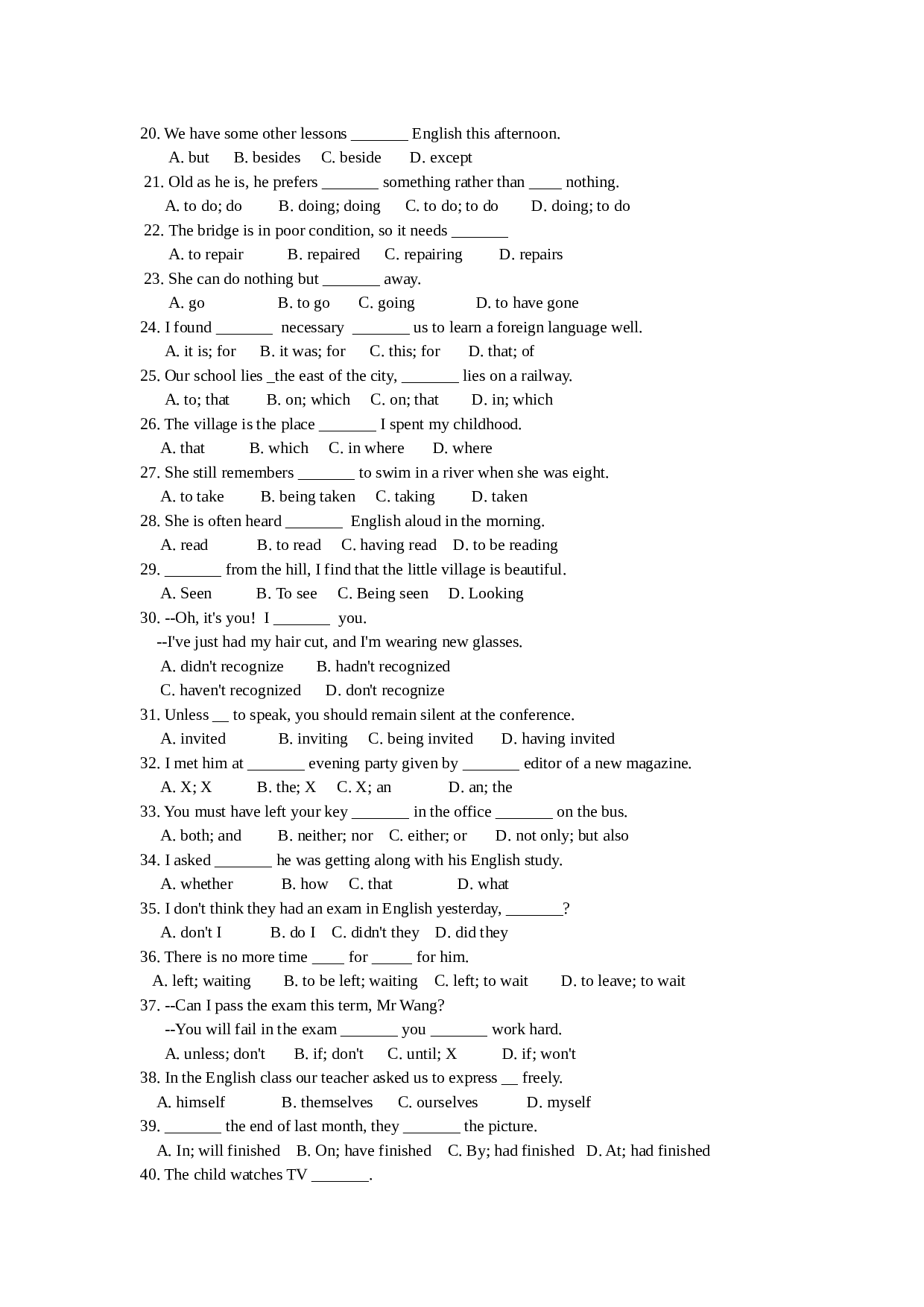 云南省高中会考练习（150+25）高二下学期英语试题.doc 第2页