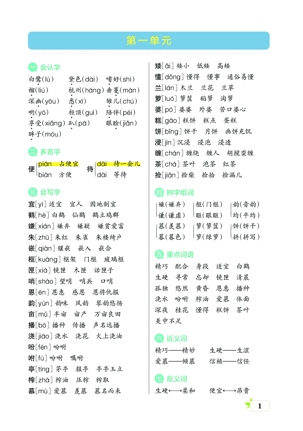 新学期语文5年级（上）核心考点梳理.pdf 第1页