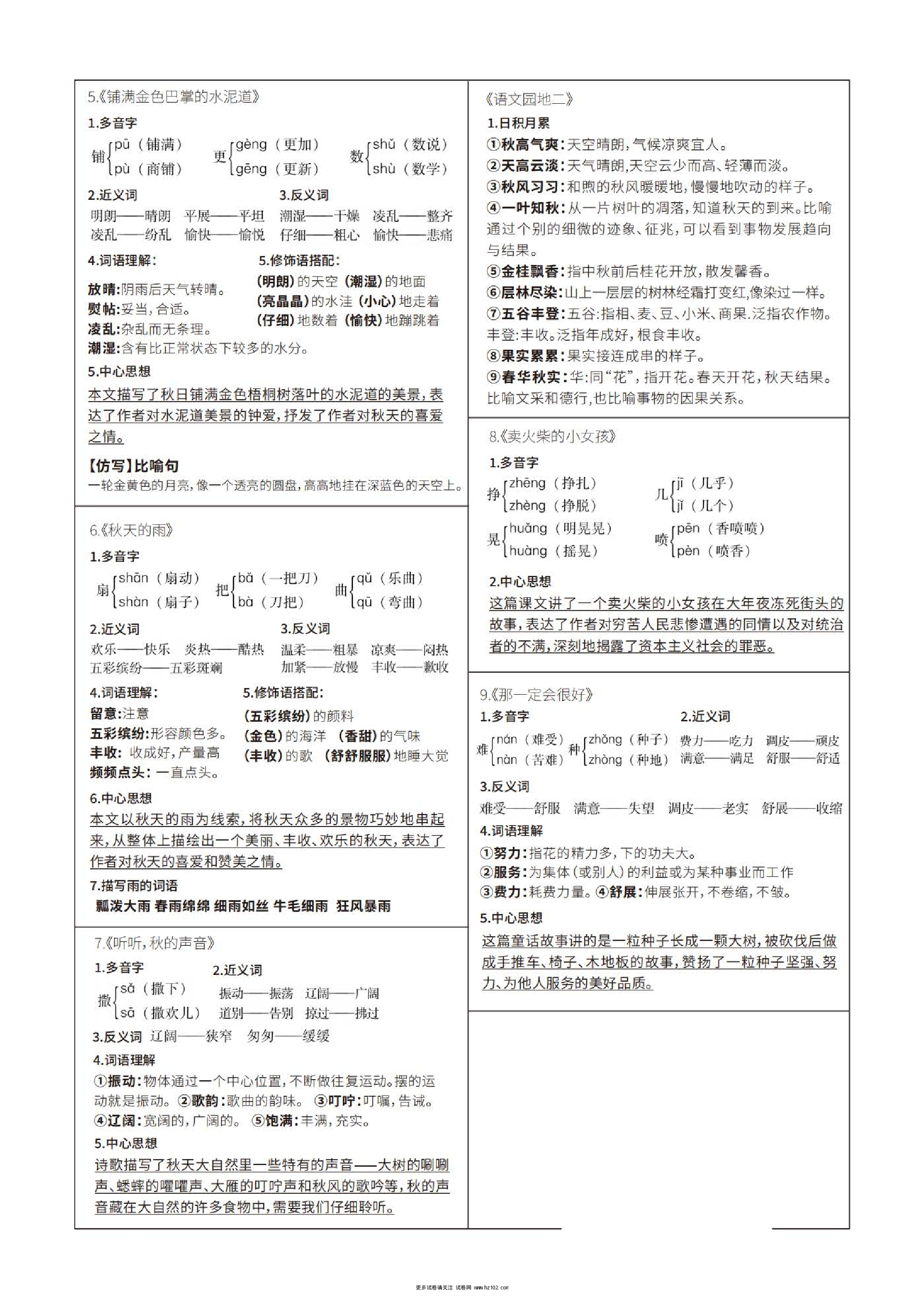 【三年级】上册语文课课贴.pdf 第2页