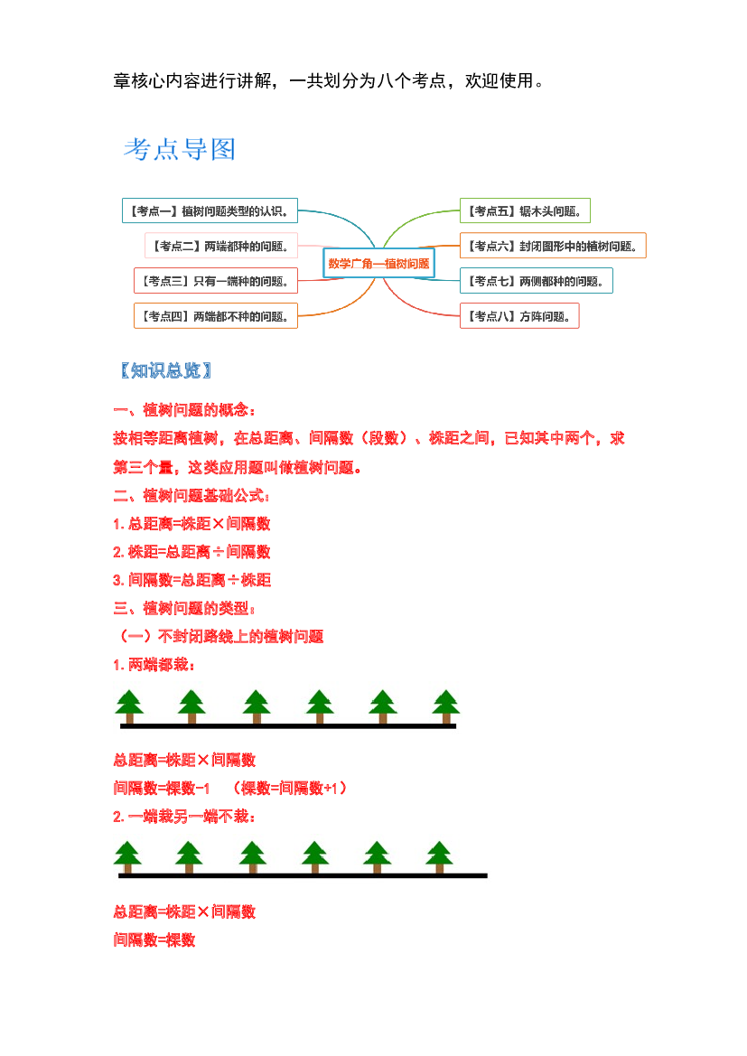 2022-2023学年五年级数学上册典型例题系列之第七单元数学广角&mdash;植树问题(含参考答案)人教版.docx 第2页