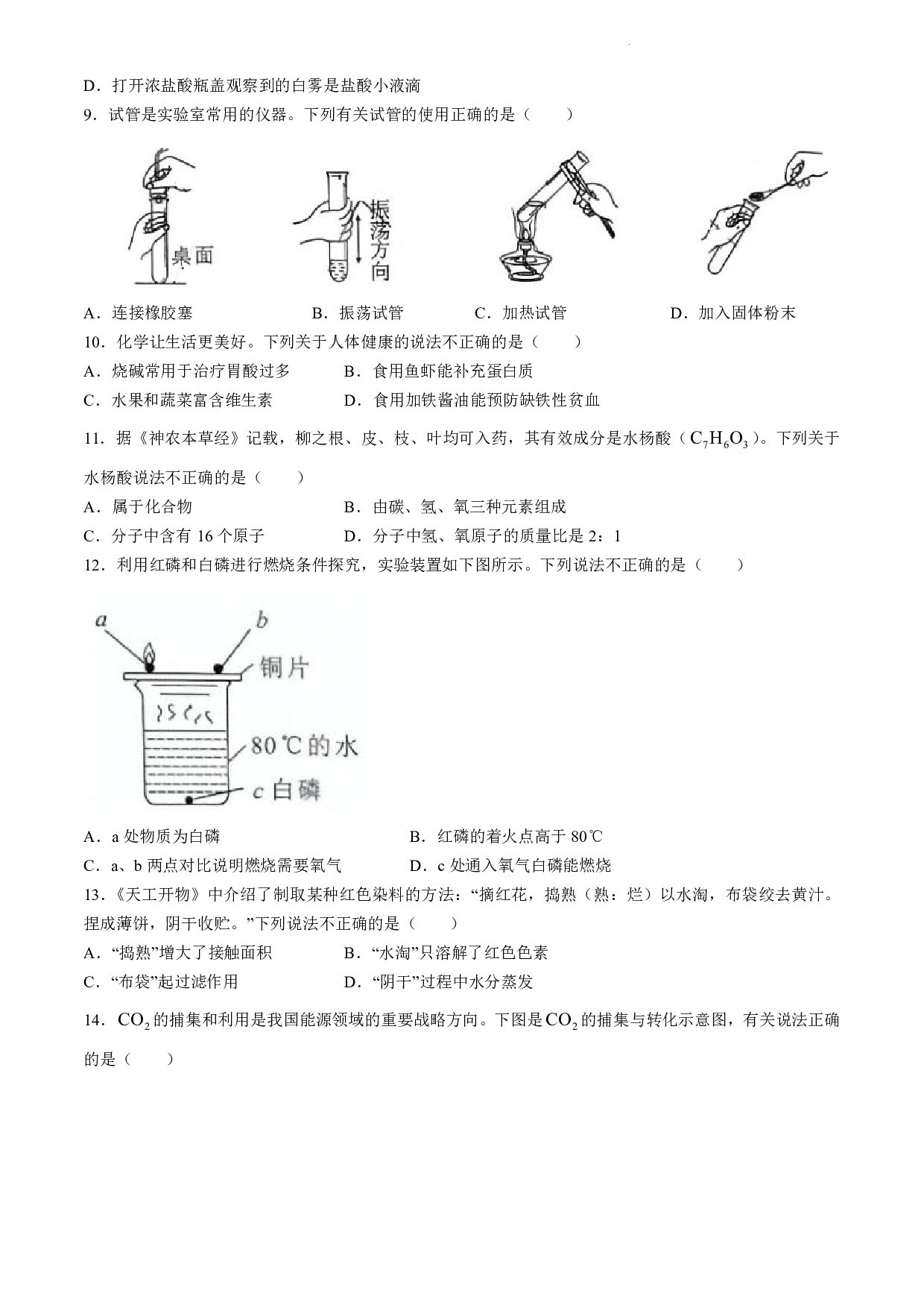 2024年重庆市中考化学真题.pdf 第2页