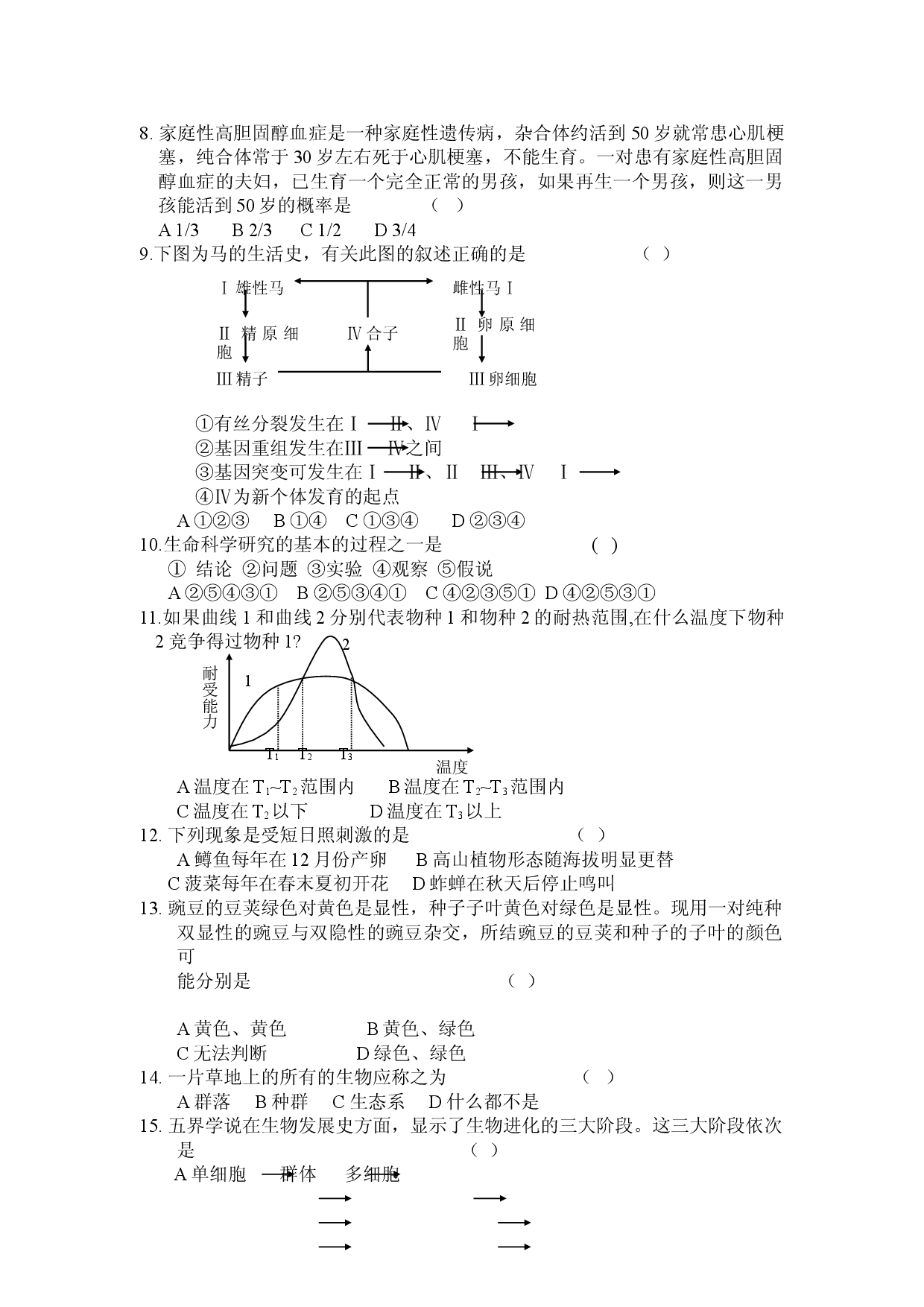 高二生物下学期期末试卷.doc 第2页