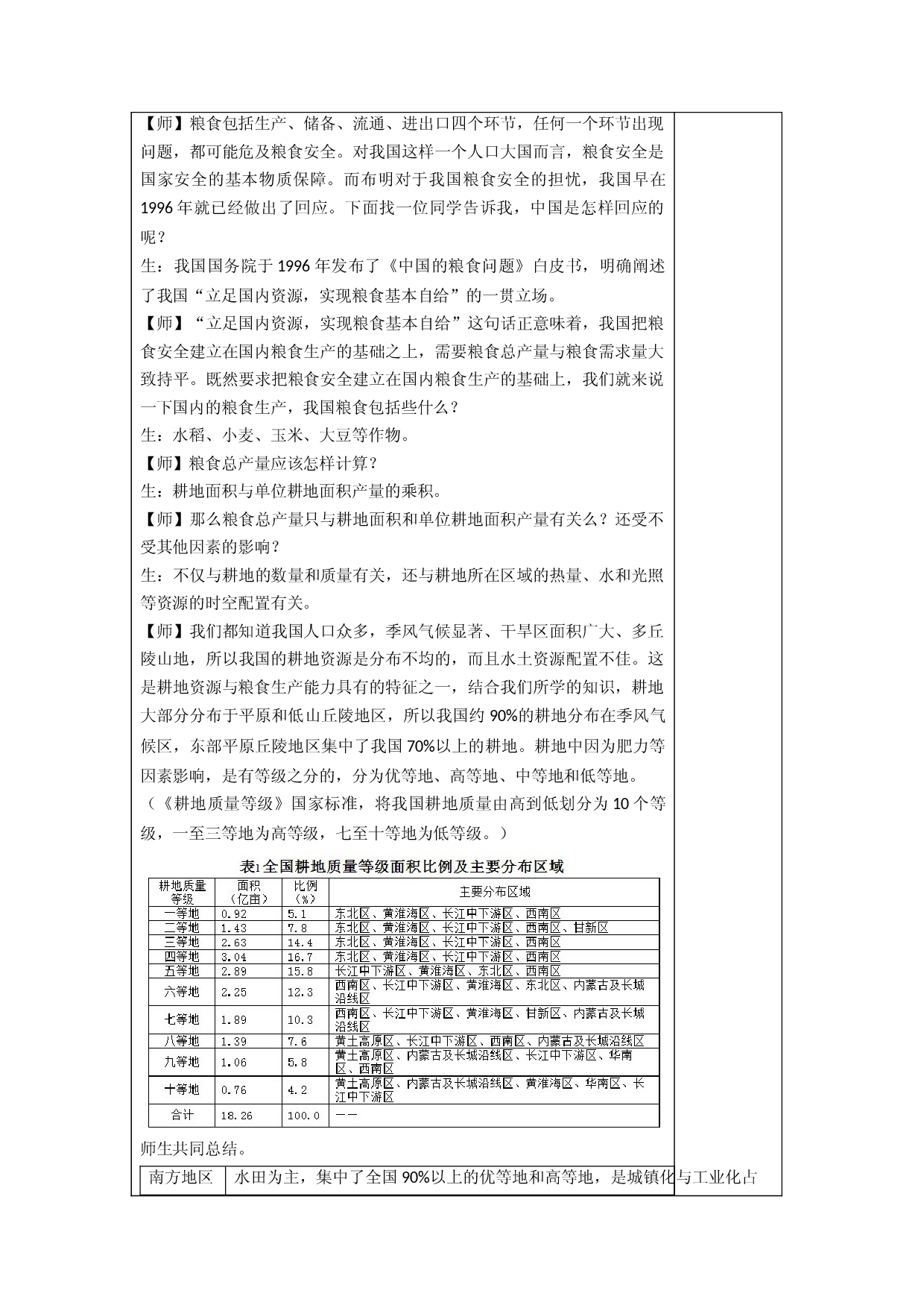 2.3 中国的耕地资源与粮食安全（教案）-【居易课堂】2021-2022学年高二地理下学期同步备课教案+课件+练习（人教版2019选择性必修3）.docx 第2页