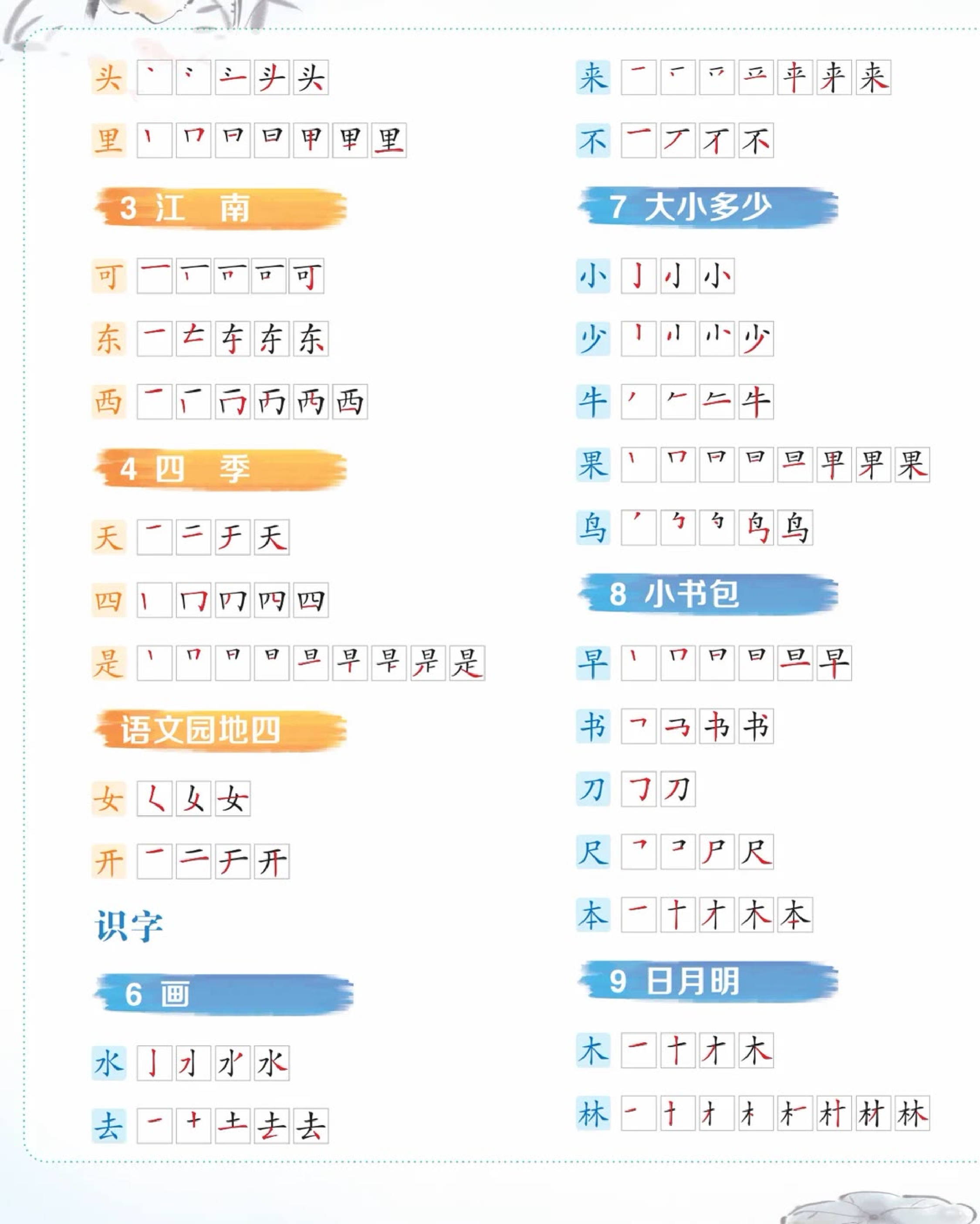 一上写字表笔顺.pdf 第2页
