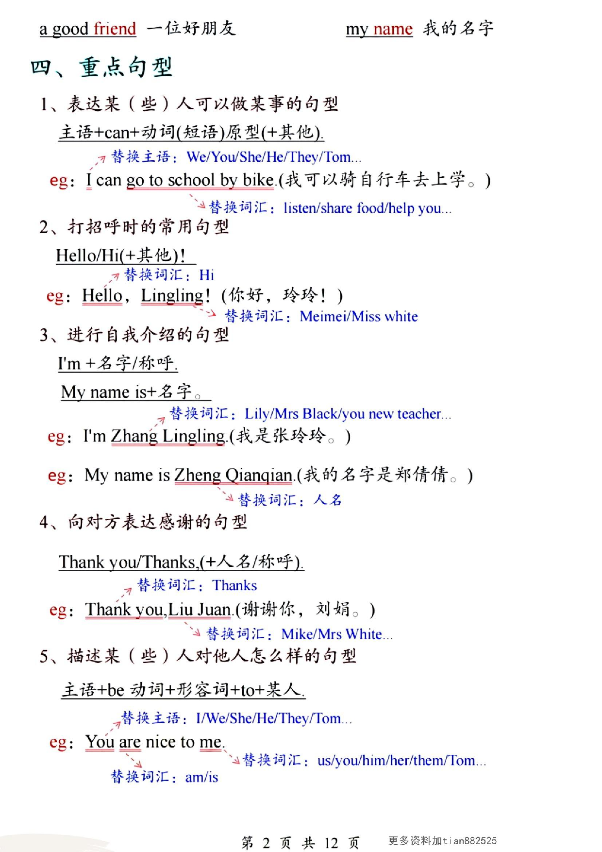 三上人教PEP版英语【知识点汇总】.pdf 第2页