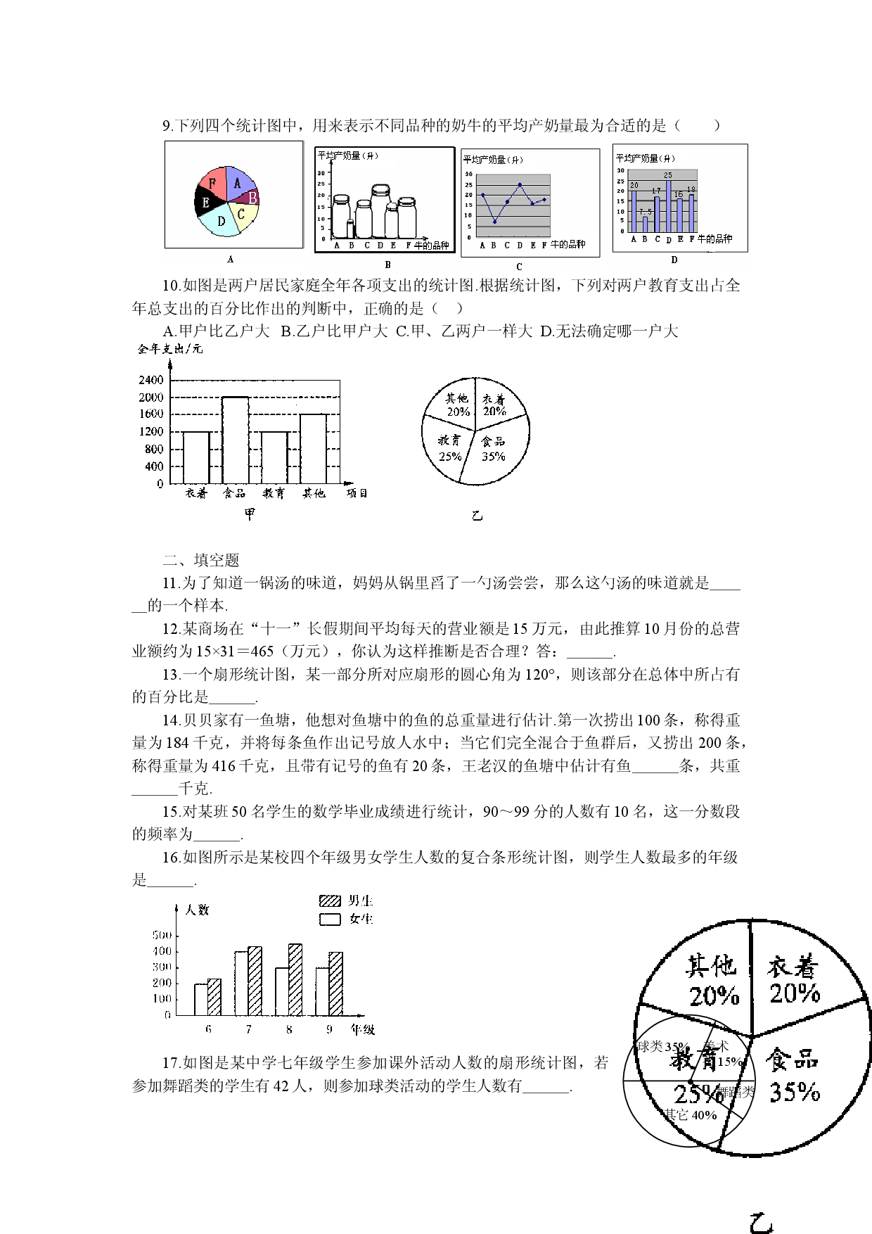 新人教（七下）第10章《数据的收集、整理与描述》水平测试2.doc 第2页