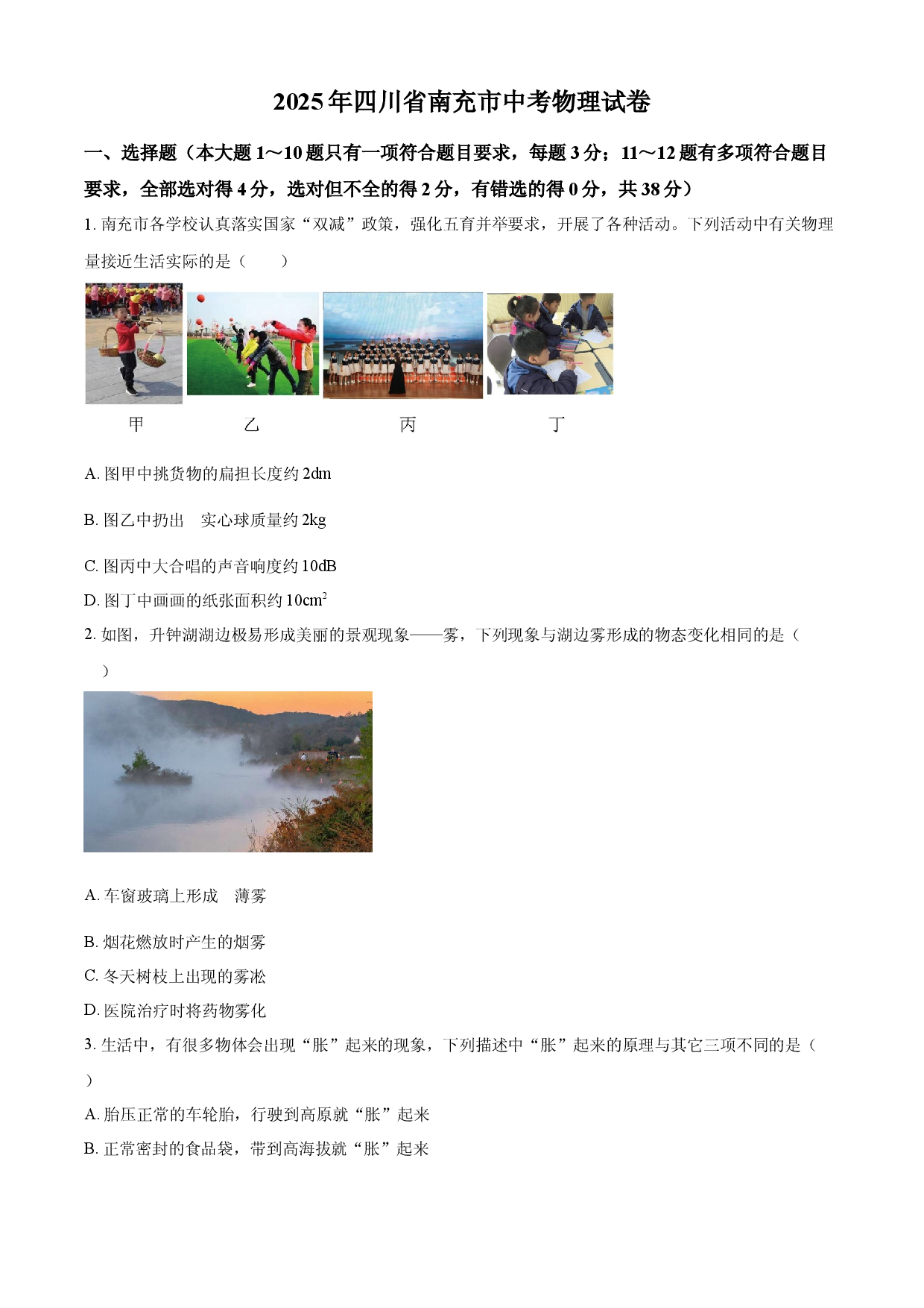 2025年四川省南充市中考物理试题.docx 第1页